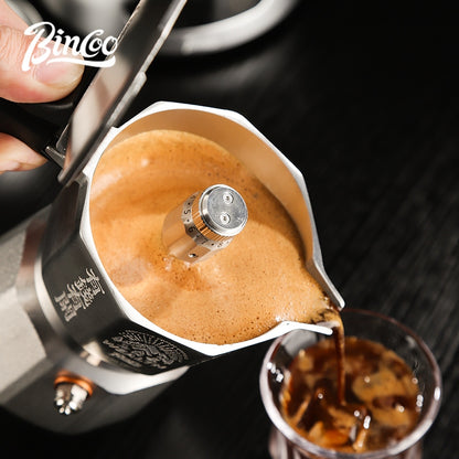 BINCOO Adjustable 316 Stainless Steel Pressure Boost Valve Accessory for Three‑Valve Moka Pot 2Cups