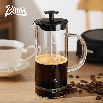BINCOO French Press Coffee Maker Set Home Coffee Brewing & Filter with Milk Frother for Cold Brew Coffee 550ML