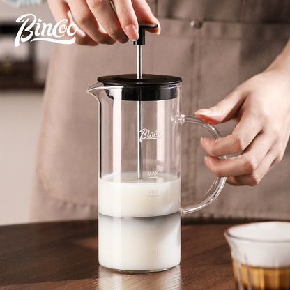 BINCOO French Press Coffee Maker Set Home Coffee Brewing & Filter with Milk Frother for Cold Brew Coffee 550ML