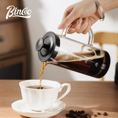 BINCOO French Press Coffee Maker Set Home Coffee Brewing & Filter with Milk Frother for Cold Brew Coffee 550ML
