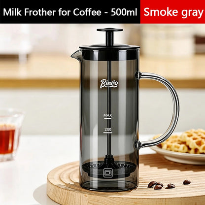 BINCOO French Press Coffee Maker Set Home Coffee Brewing & Filter with Milk Frother for Cold Brew Coffee 550ML