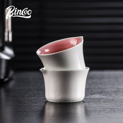 BINCOO Crackle Glaze Ceramic Espresso Cup Extraction Shot Glass Italian Ounce Measuring Cup Small Milk Jug 160ML