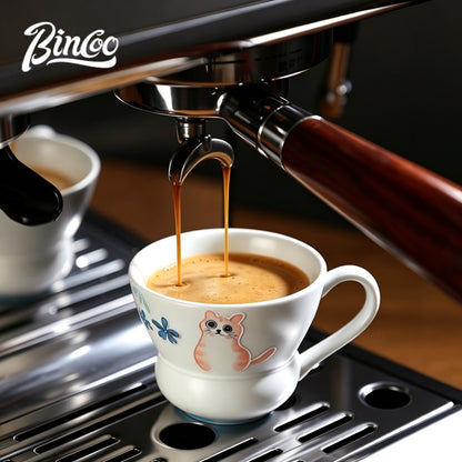 BINCOO Hand‑painted Mini Ceramic Coffee Cup Espresso Latte Art Cup Coffee Mug130ML/230ML