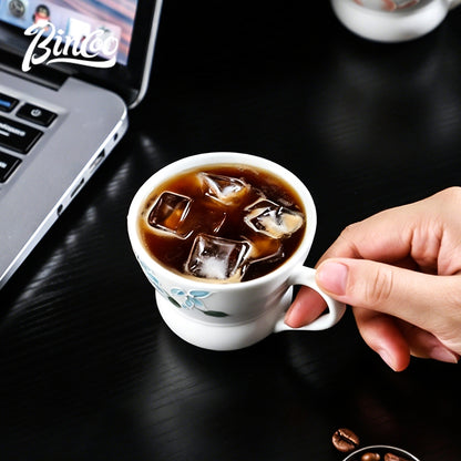 BINCOO Hand‑painted Mini Ceramic Coffee Cup Espresso Latte Art Cup Coffee Mug130ML/230ML