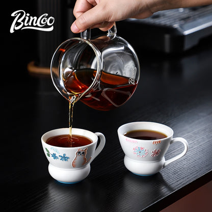 BINCOO Hand‑painted Mini Ceramic Coffee Cup Espresso Latte Art Cup Coffee Mug130ML/230ML