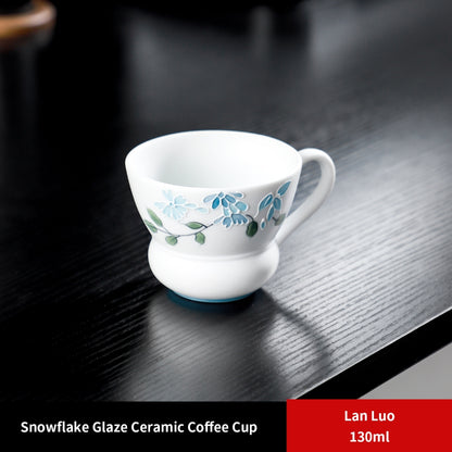 BINCOO Hand‑painted Mini Ceramic Coffee Cup Espresso Latte Art Cup Coffee Mug130ML/230ML
