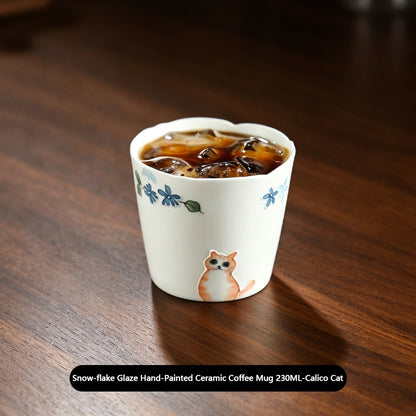 BINCOO Hand‑painted Mini Ceramic Coffee Cup Espresso Latte Art Cup Coffee Mug130ML/230ML