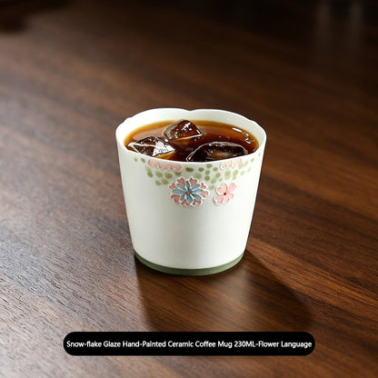 BINCOO Hand‑painted Mini Ceramic Coffee Cup Espresso Latte Art Cup Coffee Mug130ML/230ML