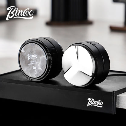 BINCOO 3‑Blade Distribution Tool, Spring‑Loaded Stainless Steel Tamper, Dosing Ring Set, Coffee Accessory Kit