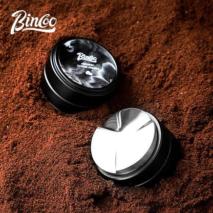 BINCOO 3‑Blade Distribution Tool, Spring‑Loaded Stainless Steel Tamper, Dosing Ring Set, Coffee Accessory Kit