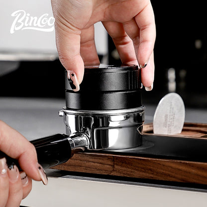 BINCOO 3‑Blade Distribution Tool, Spring‑Loaded Stainless Steel Tamper, Dosing Ring Set, Coffee Accessory Kit