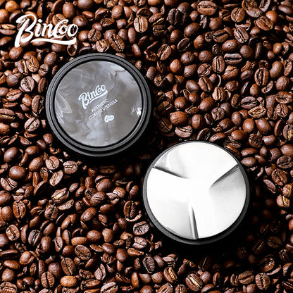 BINCOO 3‑Blade Distribution Tool, Spring‑Loaded Stainless Steel Tamper, Dosing Ring Set, Coffee Accessory Kit