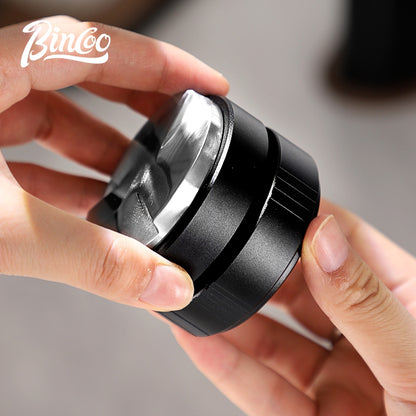 BINCOO 3‑Blade Distribution Tool, Spring‑Loaded Stainless Steel Tamper, Dosing Ring Set, Coffee Accessory Kit