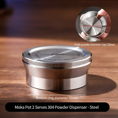 BINCOO Stainless Steel Distribution Tool for Moka Pot Coffee Powder Tamper, Moka Pot Accessories Compatible With Single & Double Valve 2Cups