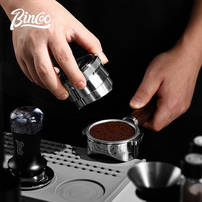 BINCOO Self‑Gravity Distributor Stainless‑Steel 3‑Blade Constant‑Force Coffee Distributor Espresso Coffee Accessory Set 58MM