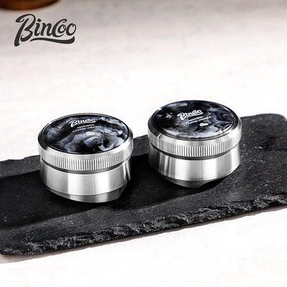 BINCOO Self‑Gravity Coffee Distributor Tamper & Dosing Ring Set Height‑Free‑Adjust Stainless Steel Espresso Distributor Kit 58MM