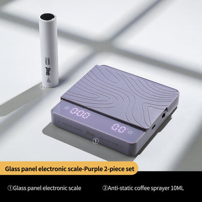 BINCOO Glass‑Panel Coffee Digital Scale Special for Espresso & Pour‑Over Coffee Coffee Bean Weighing Scale with Timer Function
