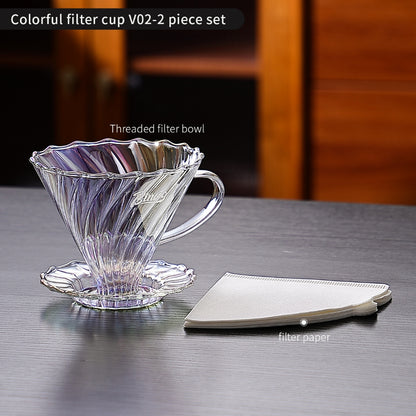 BINCOO V60 Hand Drip Coffee Dripper High‑Borosilicate Glass Server Coffee Brewing Tool Set 450ML/550ML