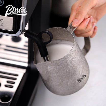 BINCOO Pure Titanium Milk Pitcher Professional Espresso Coffee with Scale Milk Frothing Cup 400ML/600ML