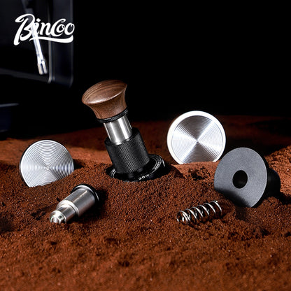 BINCOO Coffee Tamper & Distributor 2‑Piece Set Espresso Constant‑Force 30‑lbs Impact Tamper Multi‑Function Tamper Base Kit Coffee Accessories 51MM / 58MM