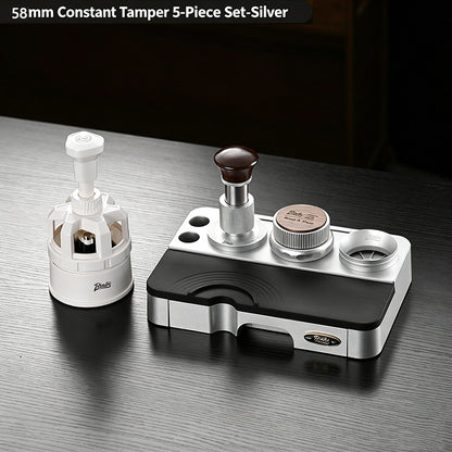 BINCOO Constant‑Force Tamper 30 LBS Spring Loaded Coffee Tamper & Distributor Set, Espresso Coffee Tamping Kit 51MM/58MM