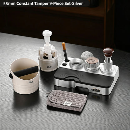 BINCOO Constant‑Force Tamper 30 LBS Spring Loaded Coffee Tamper & Distributor Set, Espresso Coffee Tamping Kit 51MM/58MM