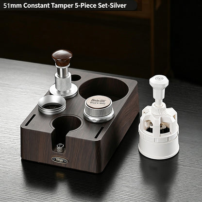 BINCOO Constant‑Force Tamper 30 LBS Spring Loaded Coffee Tamper & Distributor Set, Espresso Coffee Tamping Kit 51MM/58MM