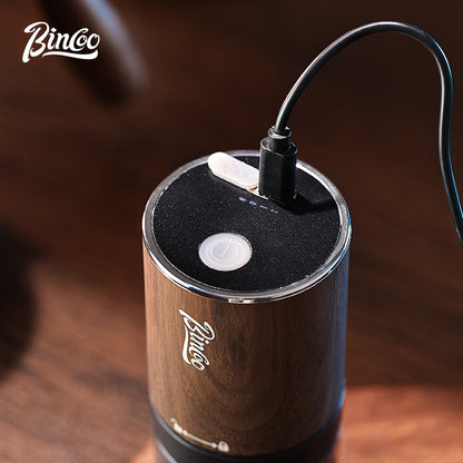 BINCOO Titanium‑Plated Coffee Grinder Stainless Steel Burr Automatic Portable Small Coffee Grinder Set