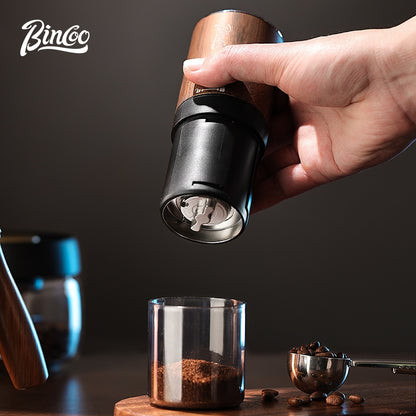 BINCOO Titanium‑Plated Coffee Grinder Stainless Steel Burr Automatic Portable Small Coffee Grinder Set