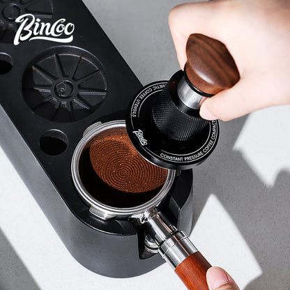 BINCOO Coffee Tamper & Distributor 2‑Piece Set Espresso Constant‑Force 30‑lbs Impact Tamper Multi‑Function Tamper Base Kit Coffee Accessories 51MM / 58MM