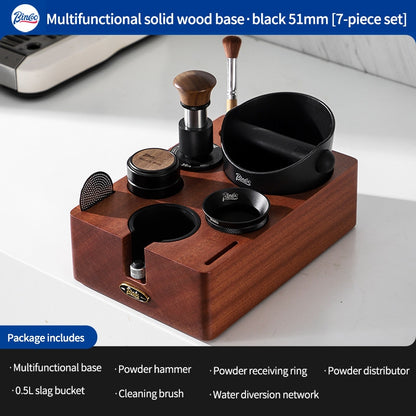 BINCOO Coffee Tamper & Distributor 2‑Piece Set Espresso Constant‑Force 30‑lbs Impact Tamper Multi‑Function Tamper Base Kit Coffee Accessories 51MM / 58MM