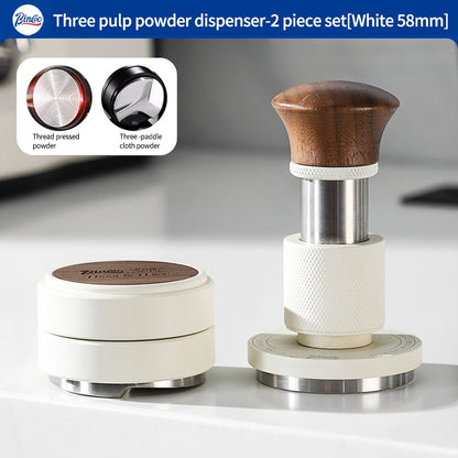 BINCOO Coffee Tamper & Distributor 2‑Piece Set Espresso Constant‑Force 30‑lbs Impact Tamper Multi‑Function Tamper Base Kit Coffee Accessories 51MM / 58MM