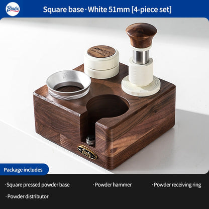 BINCOO Coffee Tamper & Distributor 2‑Piece Set Espresso Constant‑Force 30‑lbs Impact Tamper Multi‑Function Tamper Base Kit Coffee Accessories 51MM / 58MM