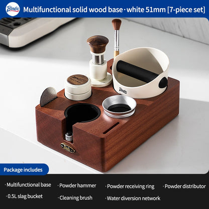 BINCOO Coffee Tamper & Distributor 2‑Piece Set Espresso Constant‑Force 30‑lbs Impact Tamper Multi‑Function Tamper Base Kit Coffee Accessories 51MM / 58MM