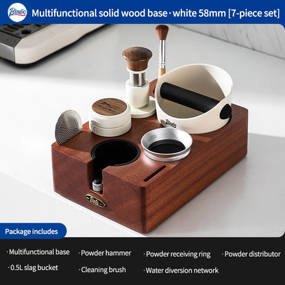 BINCOO Coffee Tamper & Distributor 2‑Piece Set Espresso Constant‑Force 30‑lbs Impact Tamper Multi‑Function Tamper Base Kit Coffee Accessories 51MM / 58MM