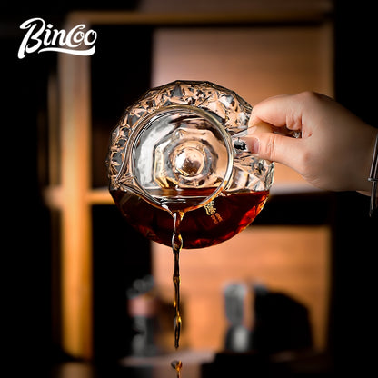 BINCOO Hand‑pour Coffee Set, V60 Dripper with Manual Coffee Grinder, Glass Sharing Pot, Heat‑Resistant View‑Mountain Kettle Kit