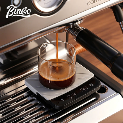 BINCOO Coffee Digital Scale, Magnetic‑attach Smart Scale, Mini Smart Scale for Espresso & Pour‑Over, Weighing & Timing Function
