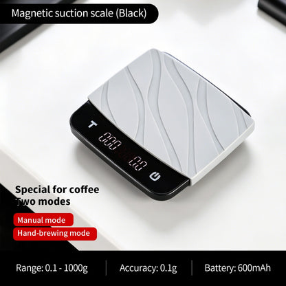 BINCOO Coffee Digital Scale, Magnetic‑attach Smart Scale, Mini Smart Scale for Espresso & Pour‑Over, Weighing & Timing Function