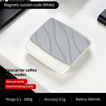 BINCOO Coffee Digital Scale, Magnetic‑attach Smart Scale, Mini Smart Scale for Espresso & Pour‑Over, Weighing & Timing Function