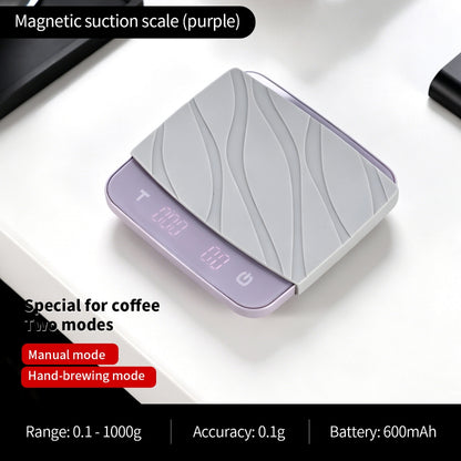 BINCOO Coffee Digital Scale, Magnetic‑attach Smart Scale, Mini Smart Scale for Espresso & Pour‑Over, Weighing & Timing Function