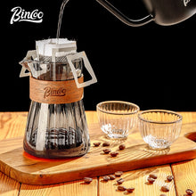 BINCOO Glass Coffee Server & Stainless Steel Pour‑Over Kettle Set, Drip Coffee Kit with Manual Coffee Grinder