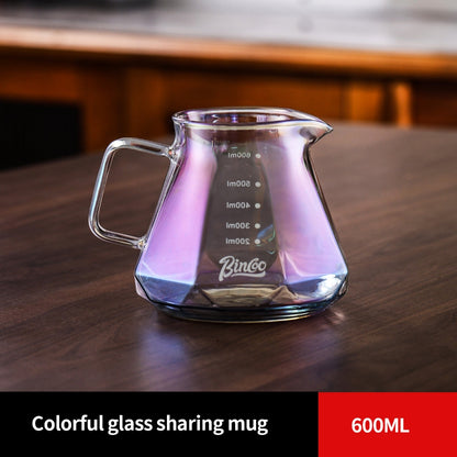 BINCOO Pour‑Over Coffee Set Glass Server with Wooden Holder & Glass Dripper Coffee Brewing Kit 400ML/600ML