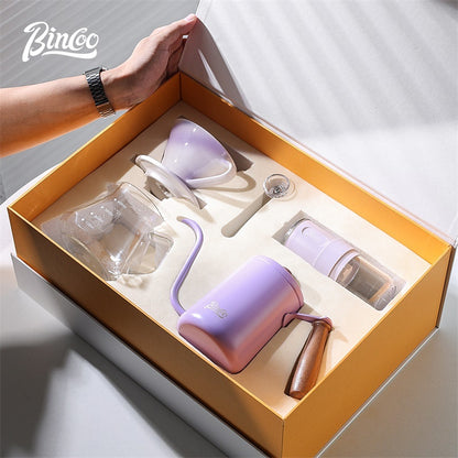 BINCOO Pour‑Over Coffee Gift Set, Glass Server with Dripper, Coffee Utensil Gift Kit, Perfect for Gifting