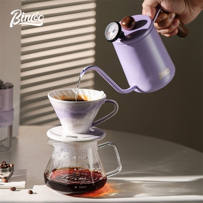 BINCOO Pour‑Over Coffee Gift Set, Glass Server with Dripper, Coffee Utensil Gift Kit, Perfect for Gifting