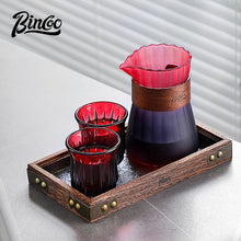 BINCOO Glass Coffee Server & Tasting Cups, Pour‑Over Coffee Set, Ideal for Home & Office Use 500ML