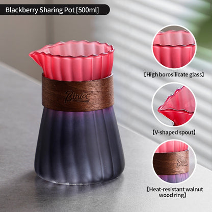 BINCOO Glass Coffee Server & Tasting Cups, Pour‑Over Coffee Set, Ideal for Home & Office Use 500ML