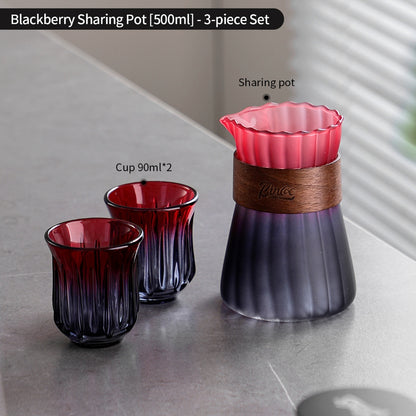 BINCOO Glass Coffee Server & Tasting Cups, Pour‑Over Coffee Set, Ideal for Home & Office Use 500ML
