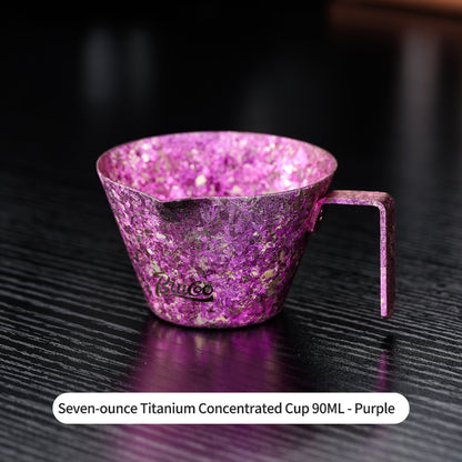BINCOO Pure Titanium Coffee Extraction Cup Espresso Shot Glass Coffee Drip Cup Milk Jug Coffee Accessory 90ML