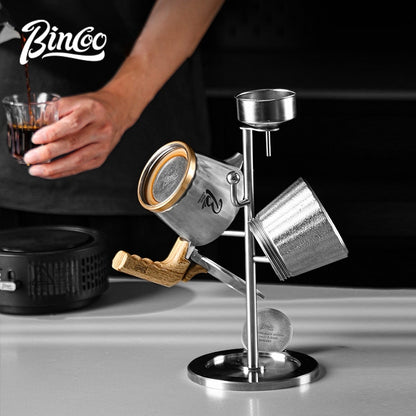 BINCOO Moka Pot Drying Rack 304 Stainless‑Steel Coffee Pot Storage Holder Special Coffee Organizer Rack