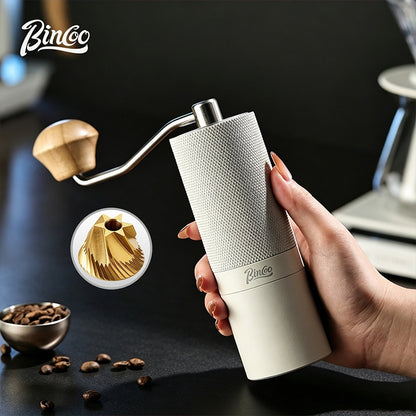 BINCOO Hand Coffee Grinder, Titanium‑Plated Burr Manual Coffee Grinder, Espresso Manual Coffee Maker